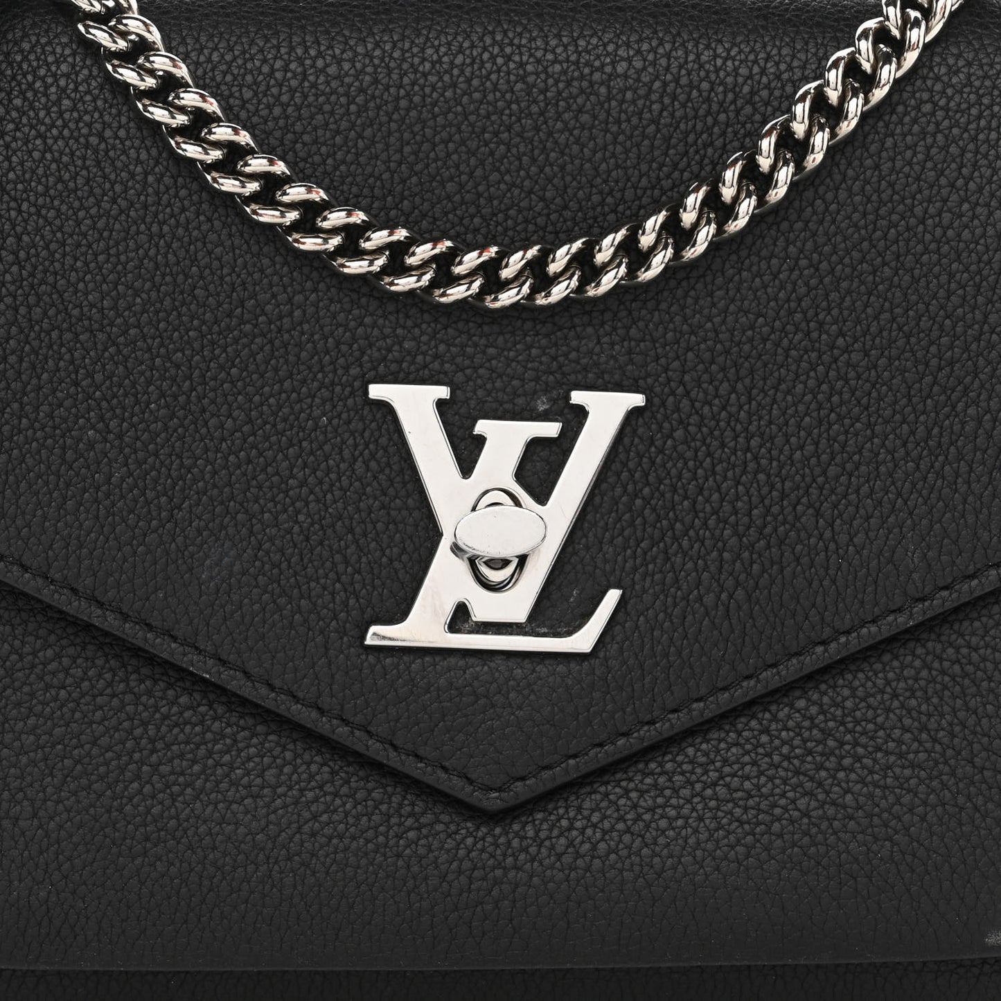 Soft Calfskin Mylockme Chain Bag BB Black