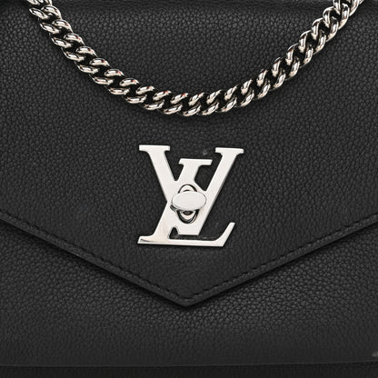 Louis Vuitton Soft Calfskin Mylockme Chain Bag BB Black 8 of 14
