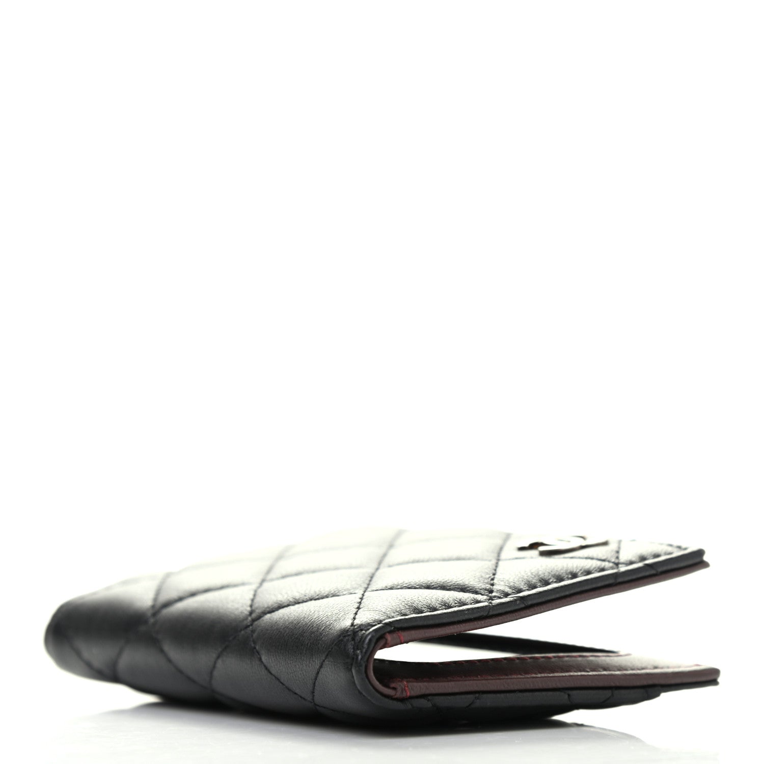 Chanel Lambskin Quilted Card Holder Wallet Black 4 of 7