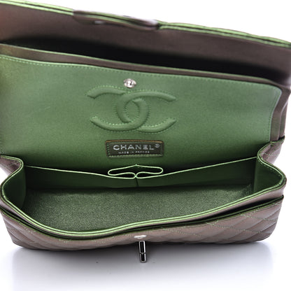 Chanel Iridescent Lambskin Quilted Medium Double Flap Green 4 of 14