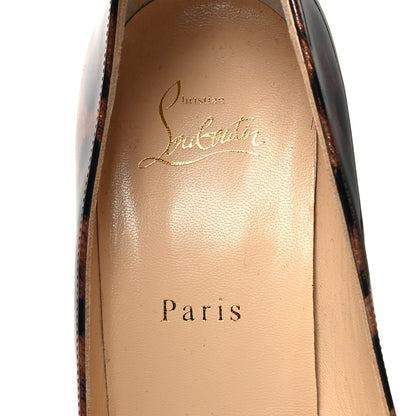 Christian Louboutin Patent Glitter Leopard Print Pigalle Follies 100 Pumps 41 Gold 7 of 7