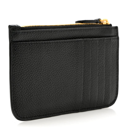 Balenciaga Grained Calfskin Logo Large Cash Long Coin Card Holder Black White 2 of 5