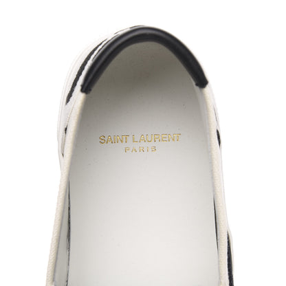 Saint Laurent Canvas Zebra Mens Venice Slip On Sneakers 43.5 Black White 6 of 8