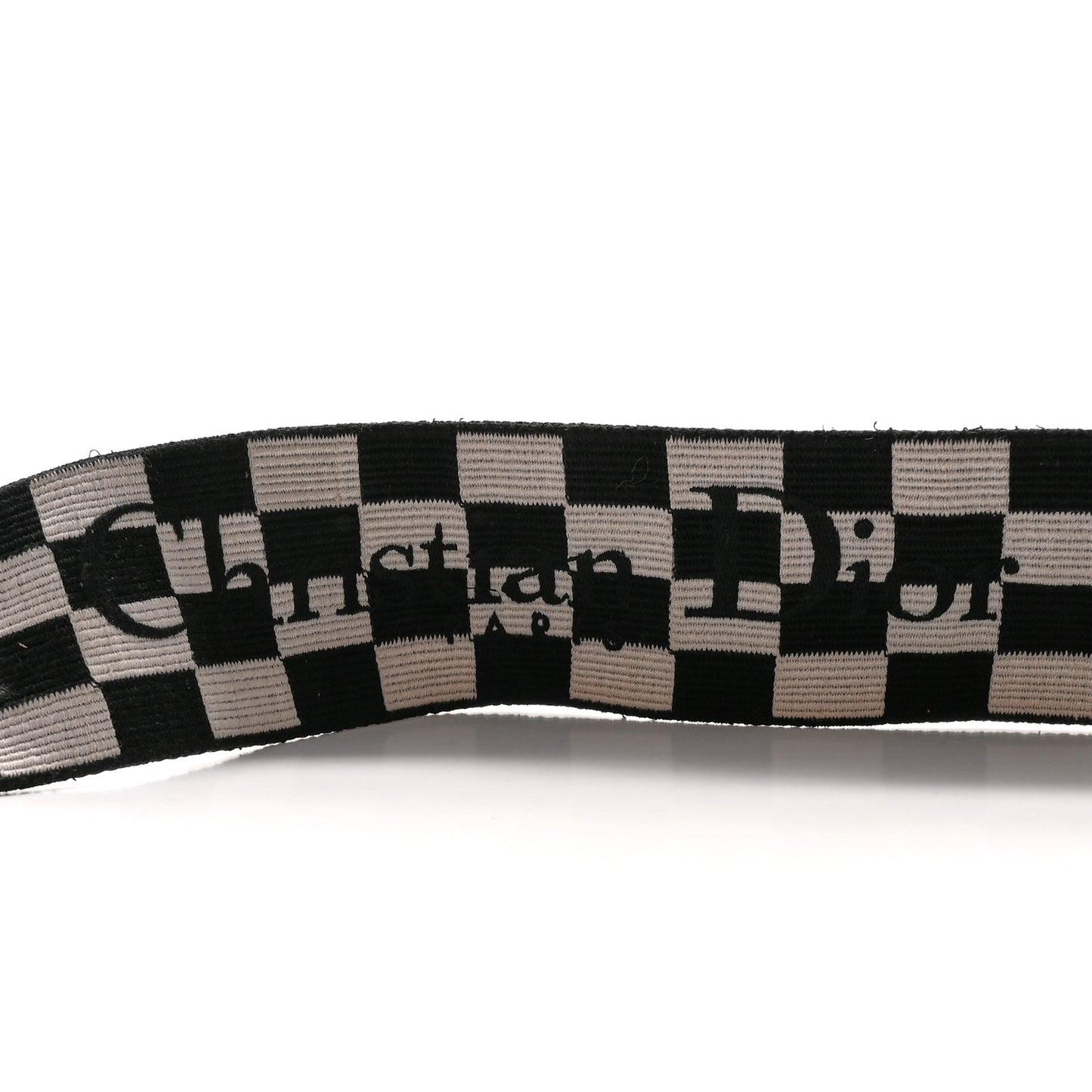 Canvas Embroidered Shoulder Strap Black White