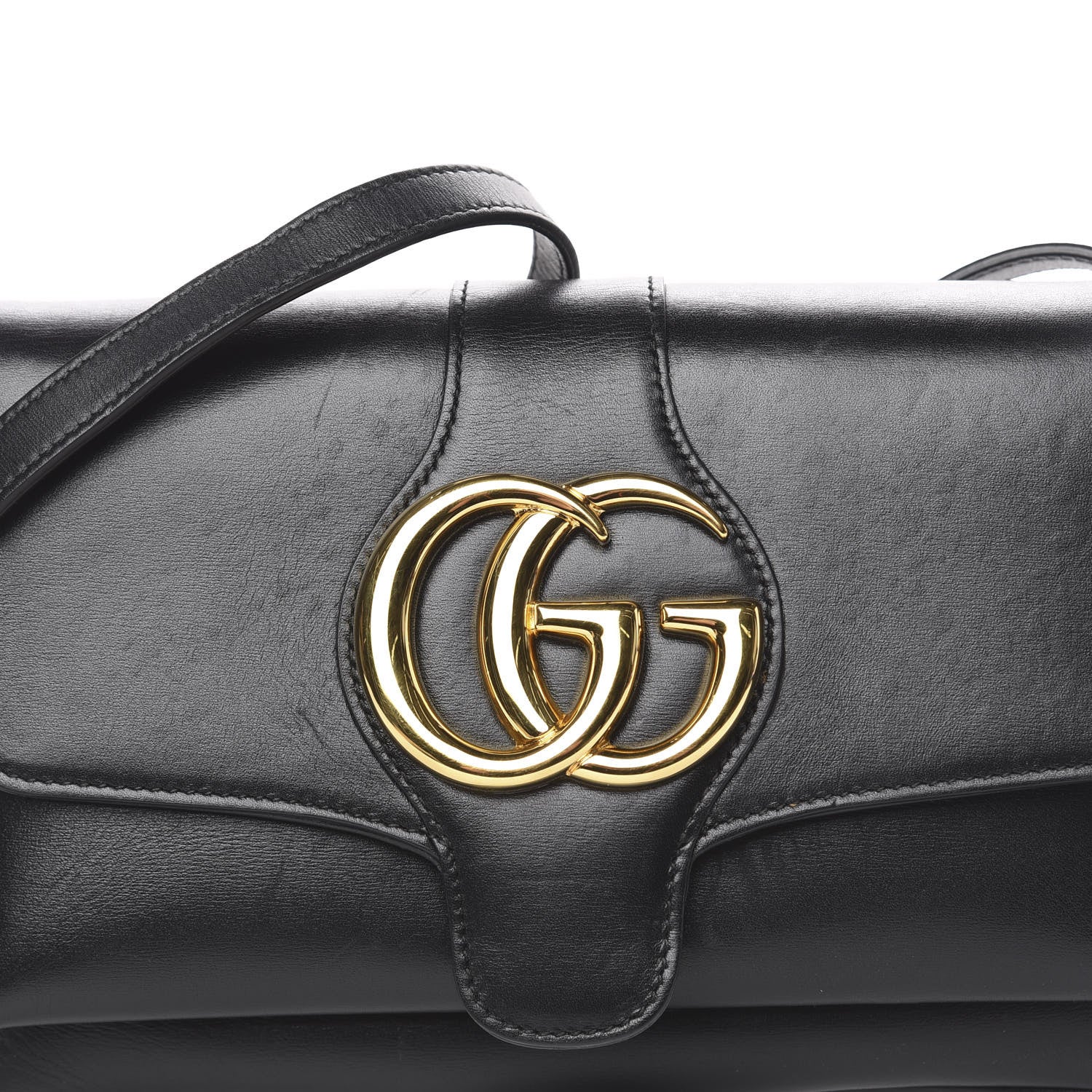 Gucci Vitello Palmellato Lux Small Arli Flap Shoulder Bag Black 12 of 12