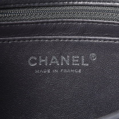 Chanel Iridescent Calfskin Quilted Mini Rectangular Flap Charcoal Grey 7 of 9