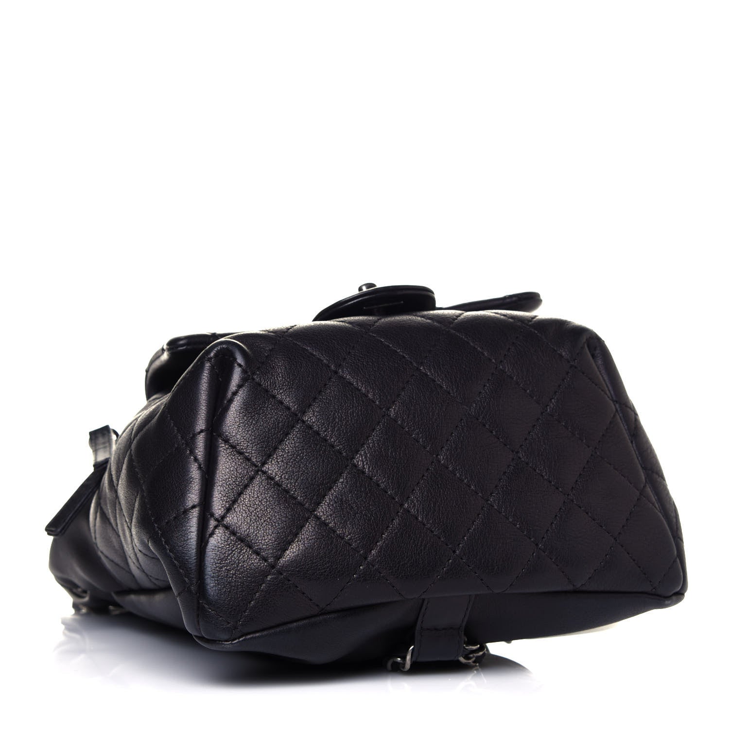 Chanel Lambskin Quilted Drawstring Backpack Black 3 of 14