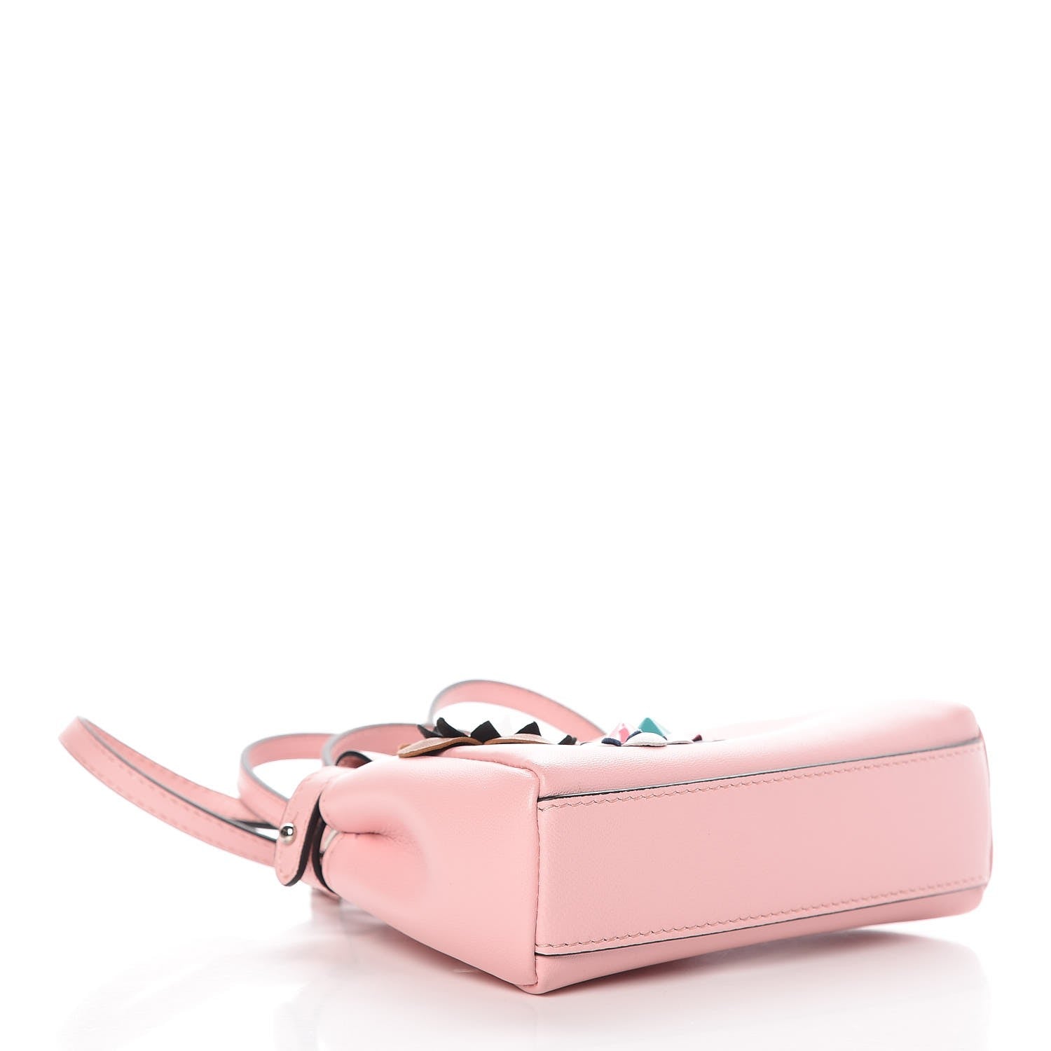 Fendi Nappa Flowerland Micro Peekaboo Iconic Satchel Bubblegum Multicolor 4 of 7