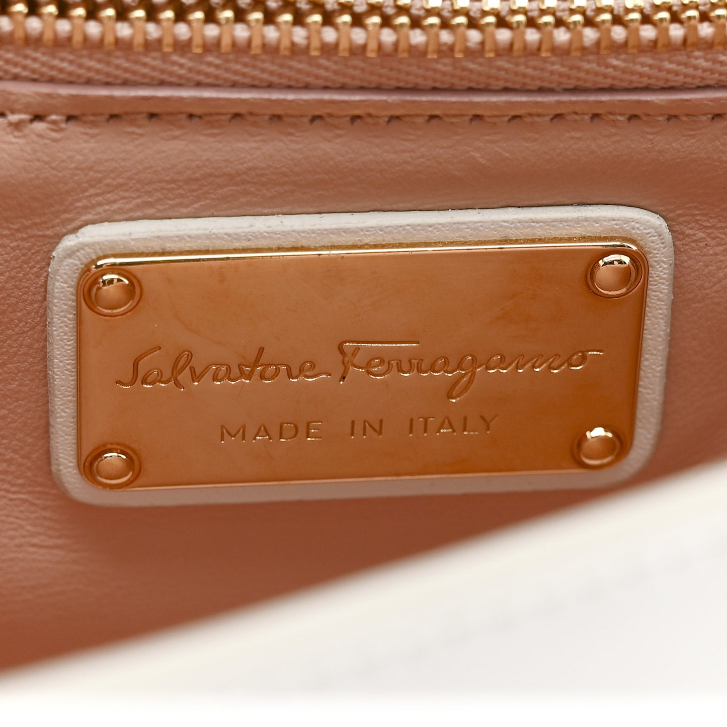 Smooth Calfskin Vara Bow Chain Flap Crossbody White