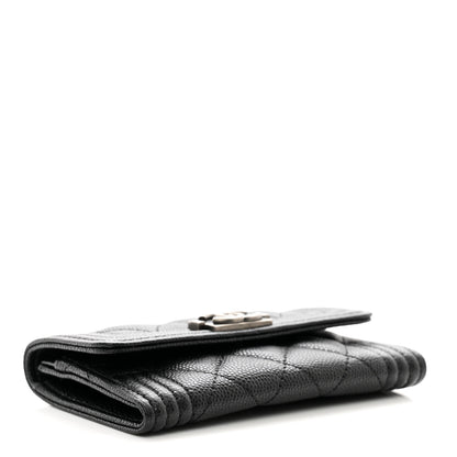 Chanel Caviar Quilted Boy Flap Card Holder Black 4 of 8