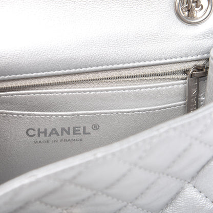 Chanel Metallic Grained Calfskin Quilted 2.55 Reissue Mini Flap Silver 6 of 11