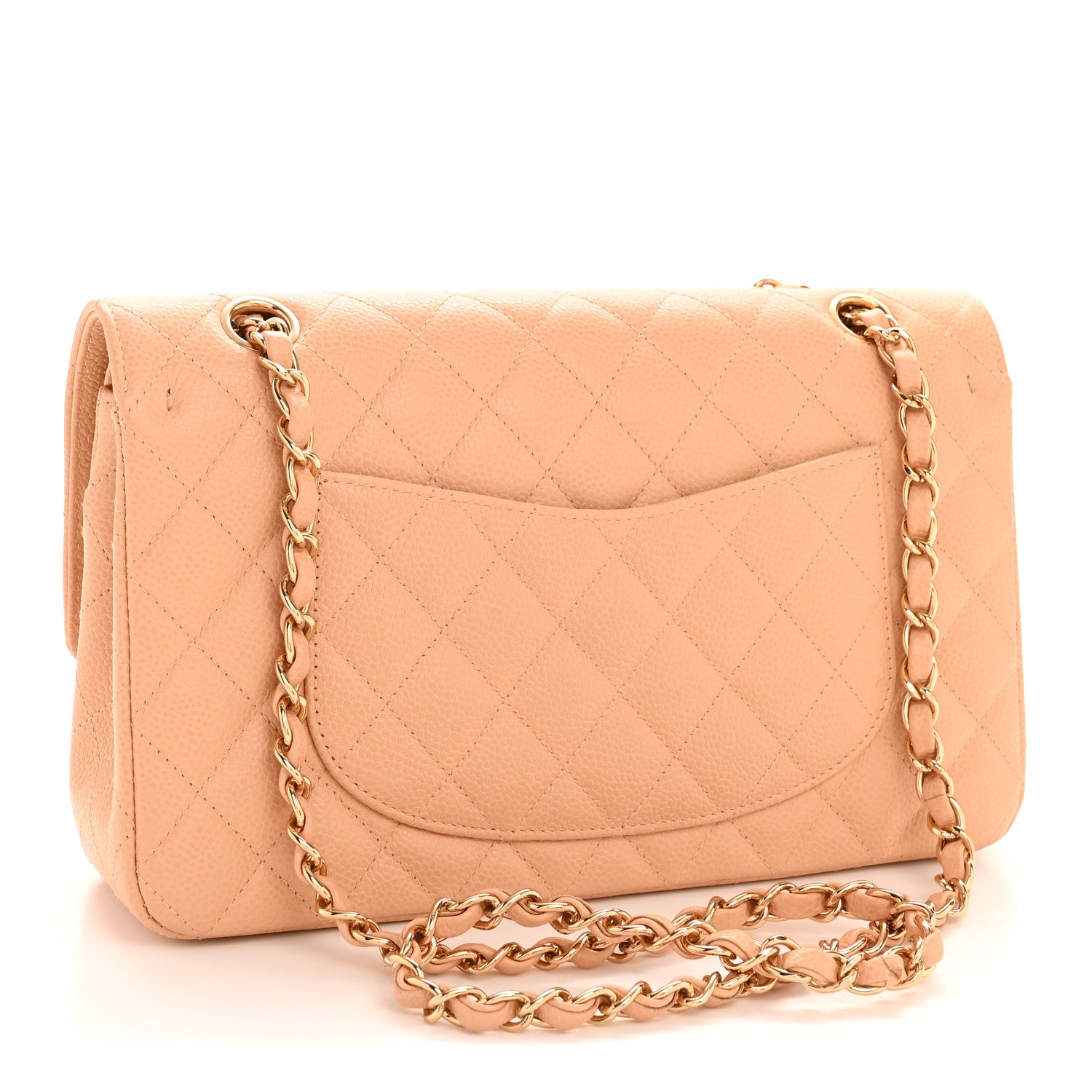 Chanel Caviar Quilted Medium Double Flap Beige Clair 3 of 14