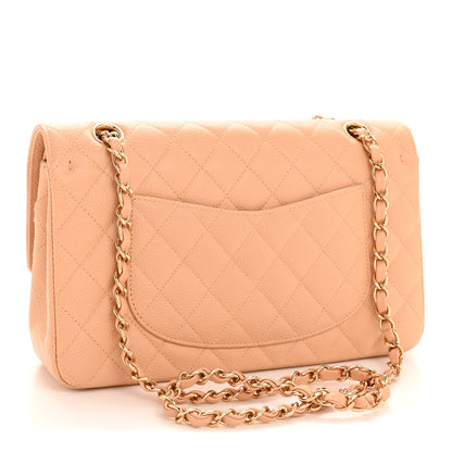 Chanel Caviar Quilted Medium Double Flap Beige Clair 3 of 14
