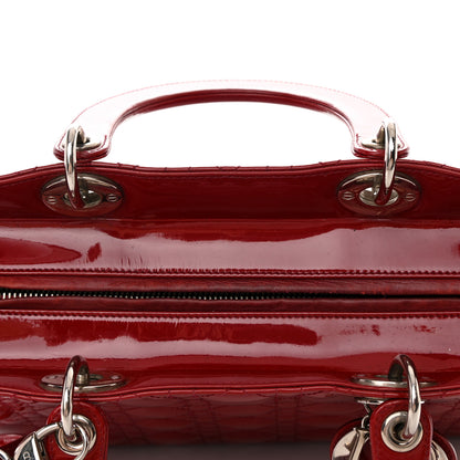 Christian Dior Patent Cannage Large Lady Dior Red 17 of 19