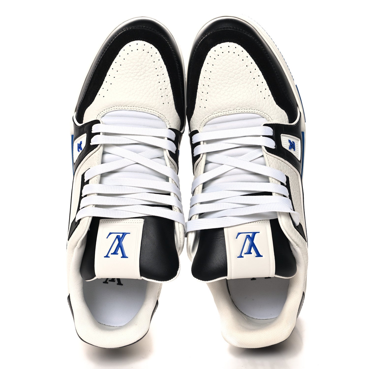 Louis Vuitton Calfskin Mens LV Trainer Maxi Sneakers 9 Blue 2 of 10