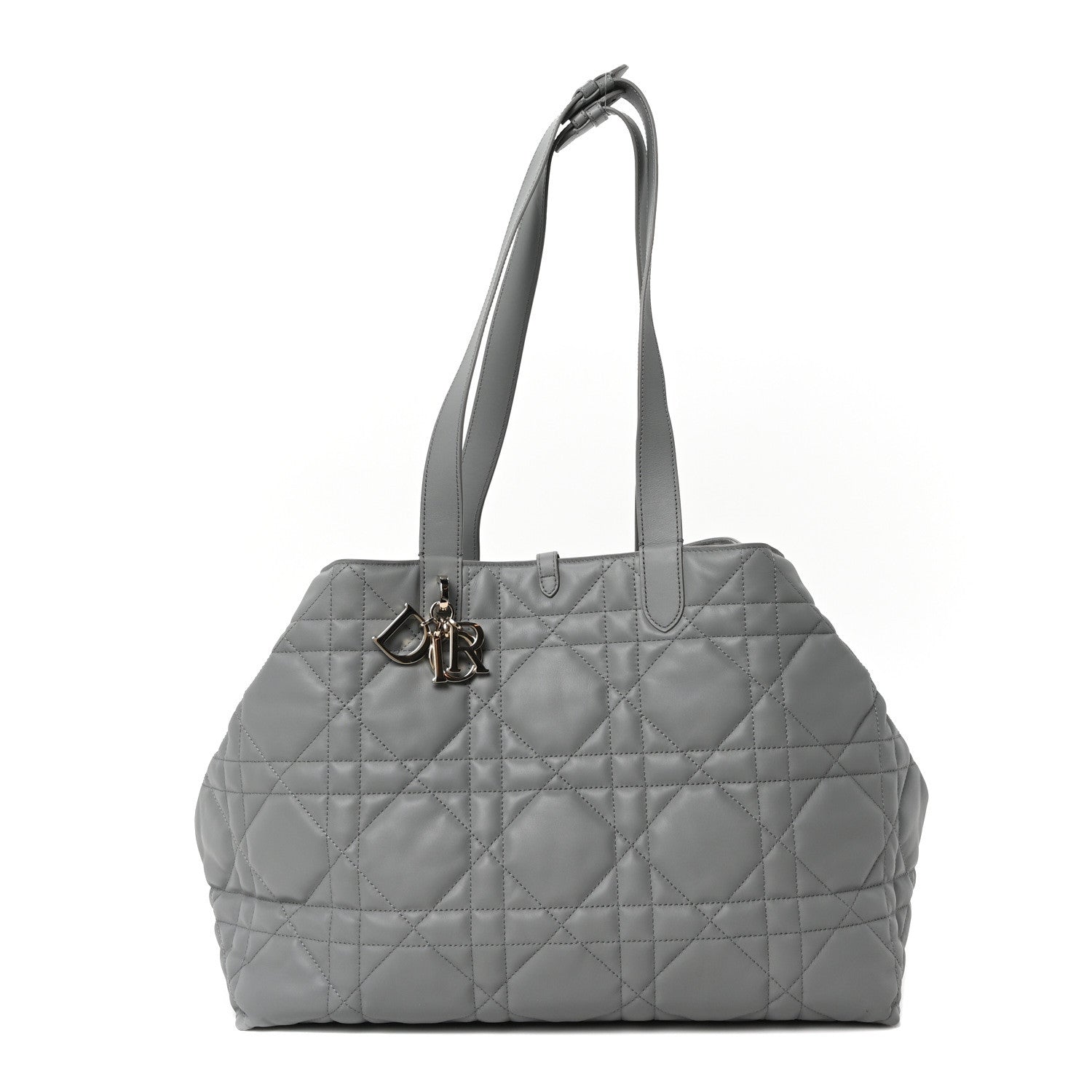 Christian Dior Calfskin Macrocannage Large Toujours Grey 1 of 12