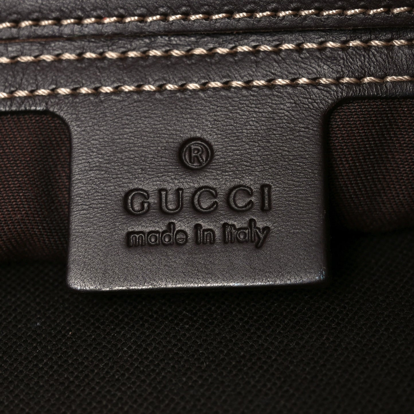 GG Supreme Monogram Belt Bag Dark Brown