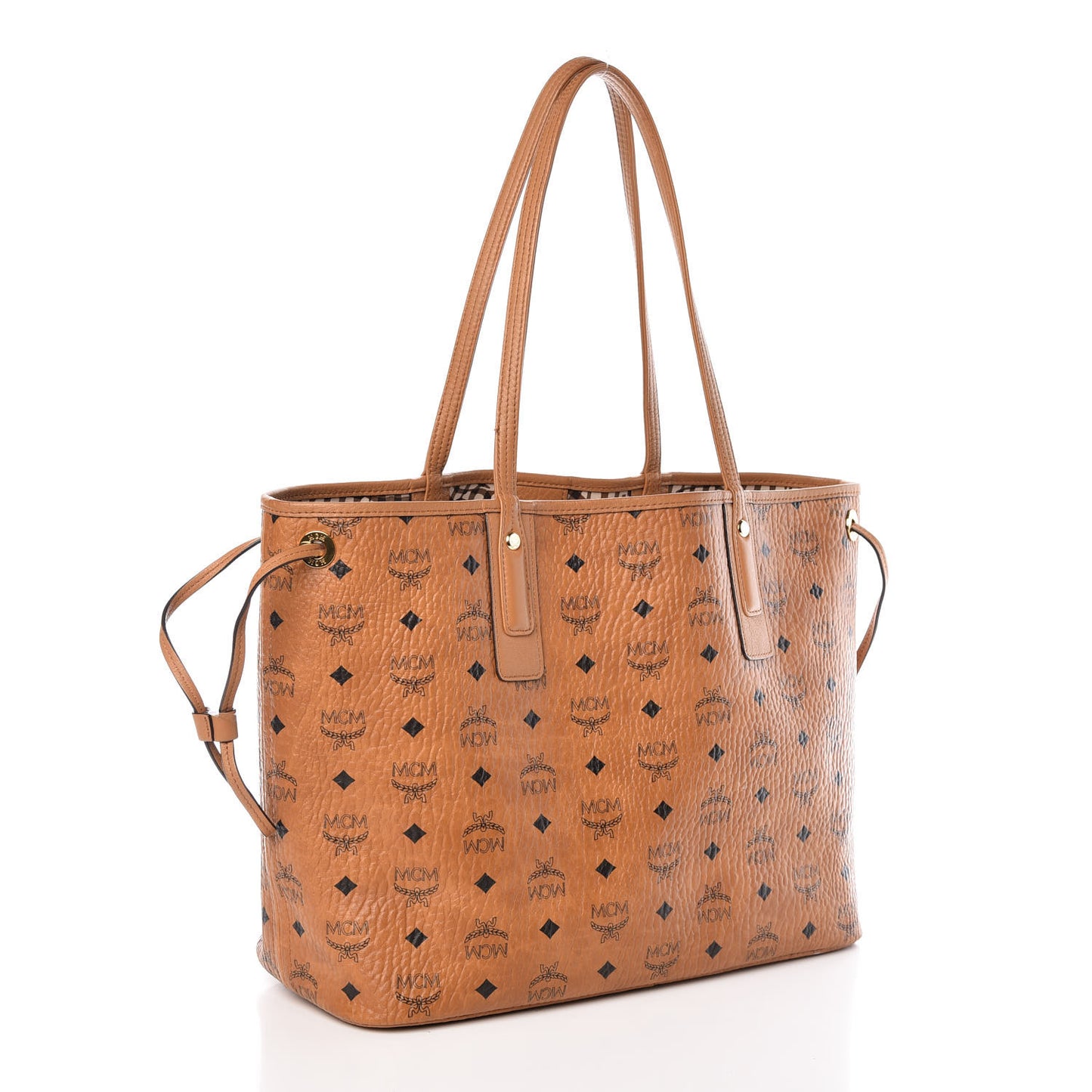 Visetos Medium Liz Reversible Shopper Tote Cognac