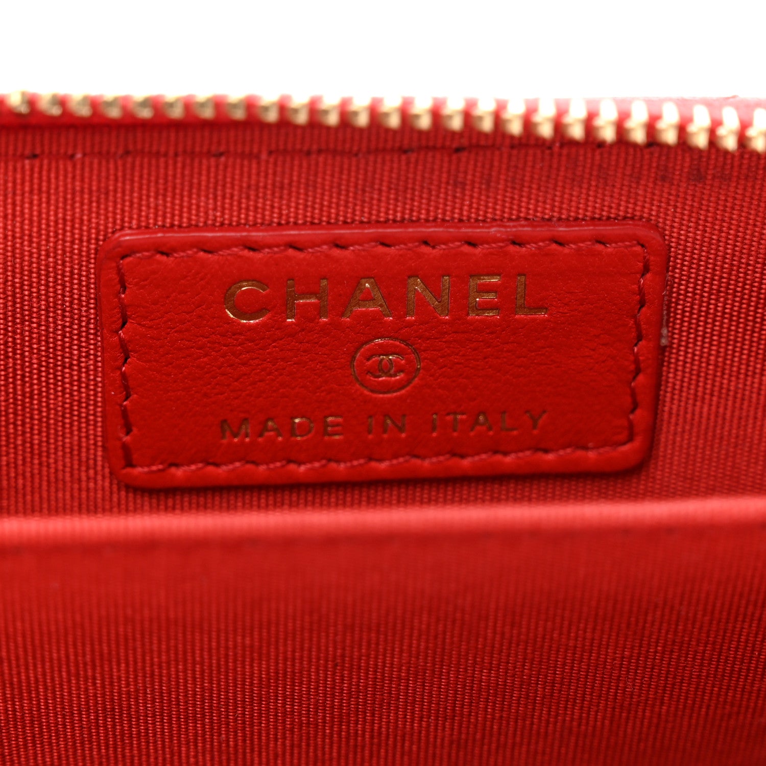 Chanel Lambskin Quilted Camellia Zip Coin Purse Red 7 of 8