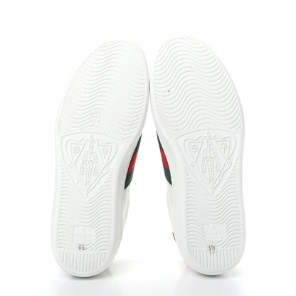 Gucci Calfskin Web Mens Gucci Band Ace Sneakers 5.5 White 6 of 11