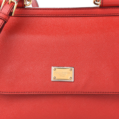 Dolce & Gabbana Dauphine Medium Miss Sicily Satchel Dark Red 9 of 9