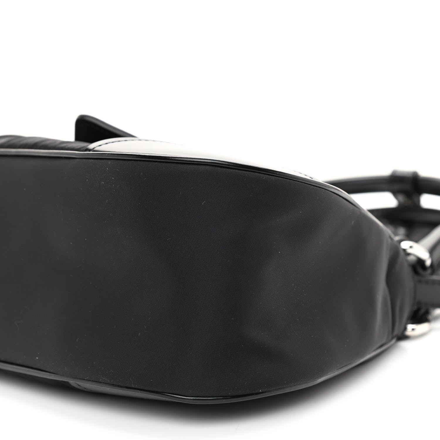 Prada Re-Nylon Spazzolato Re-Edition 2002 Moon Bag Black 7 of 7
