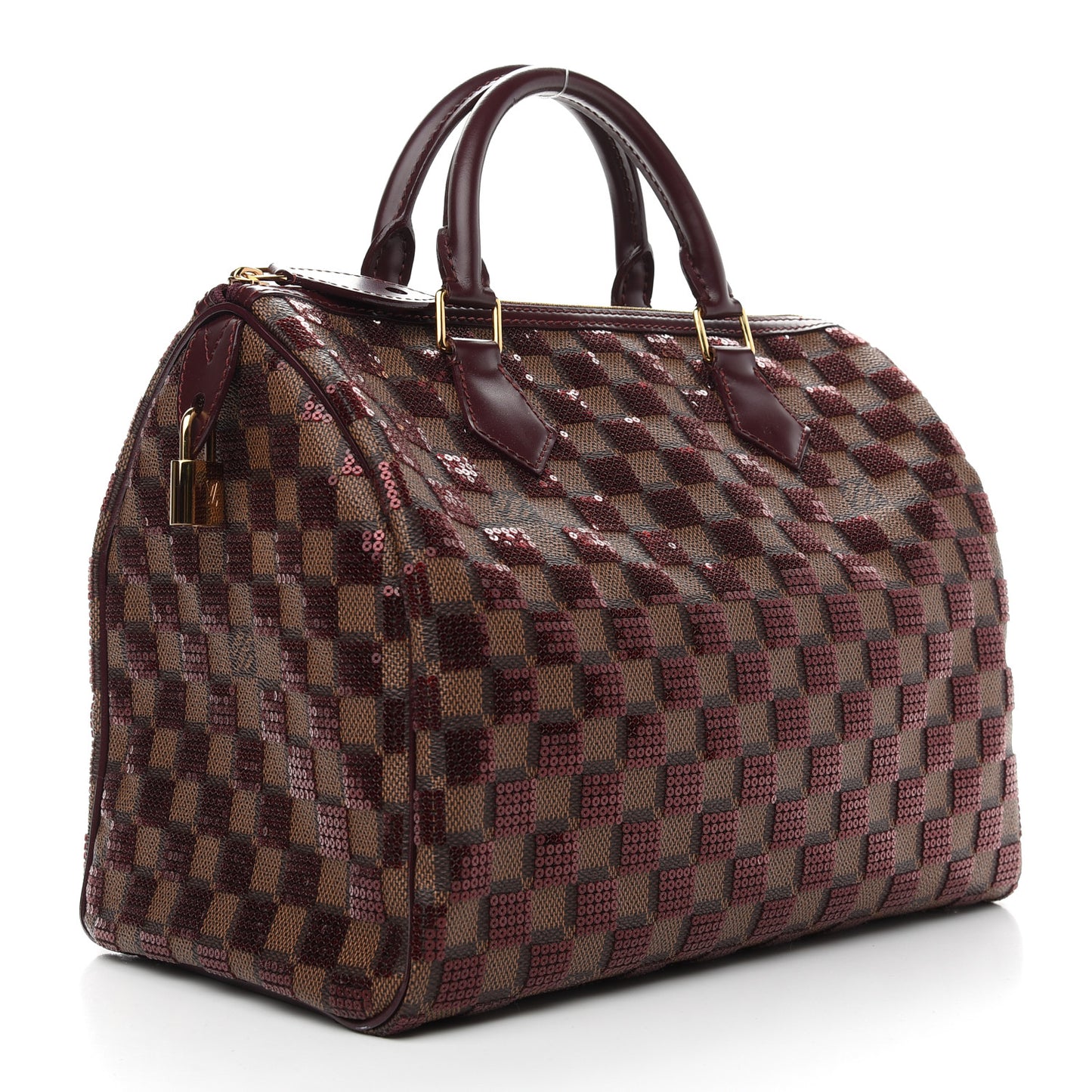 Damier Paillettes Speedy 30 Rouge