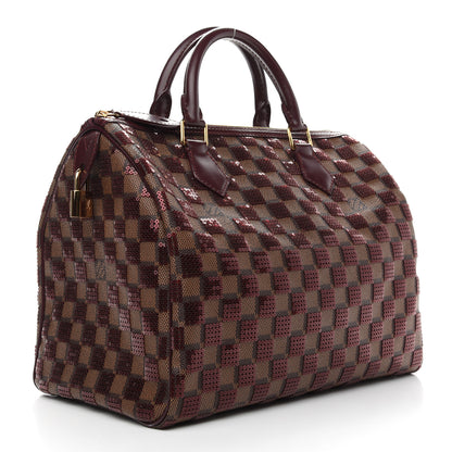 Louis Vuitton Damier Paillettes Speedy 30 Rouge 3 of 8