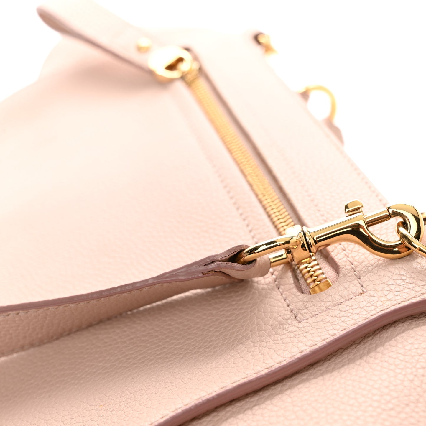 Grained Calfskin Sofia Satchel Light Pink
