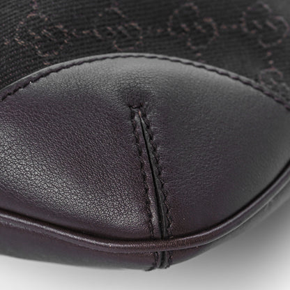 Gucci Monogram Signature Hobo Shoulder Bag Dark Brown 8 of 10