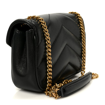 Saint Laurent Lambskin Chevron Quilted Mini Loulou Black 4 of 13