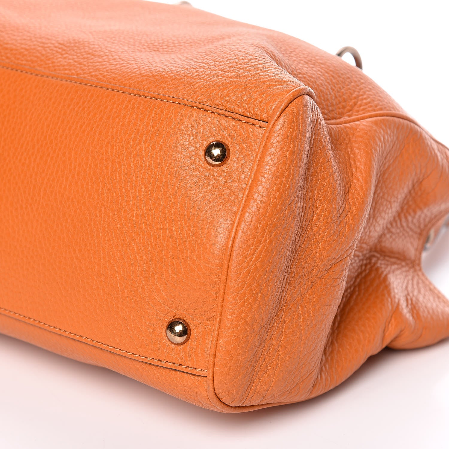 Gucci Cellarius Calfskin Medium Bamboo Shopper Tote Orange 6 of 11