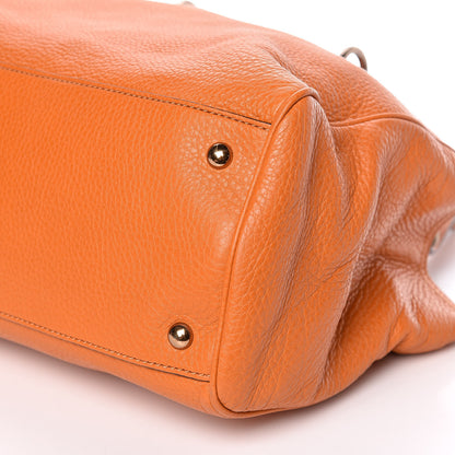 Gucci Cellarius Calfskin Medium Bamboo Shopper Tote Orange 6 of 11