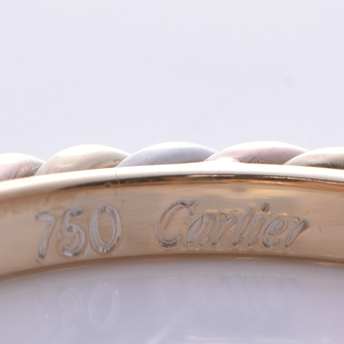 18K Pink Yellow White Gold Ruby 2mm Cable Twist Ring 53 6.25