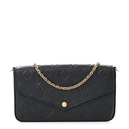Louis Vuitton Empreinte Pochette Felicie Chain Wallet Black 1 of 14
