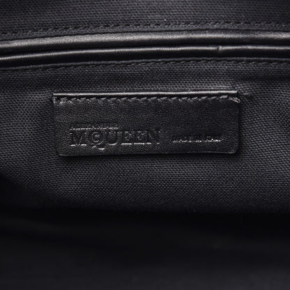 Alexander McQueen Calfskin Small Studded Padlock Zip Around Tote Black 6 of 7