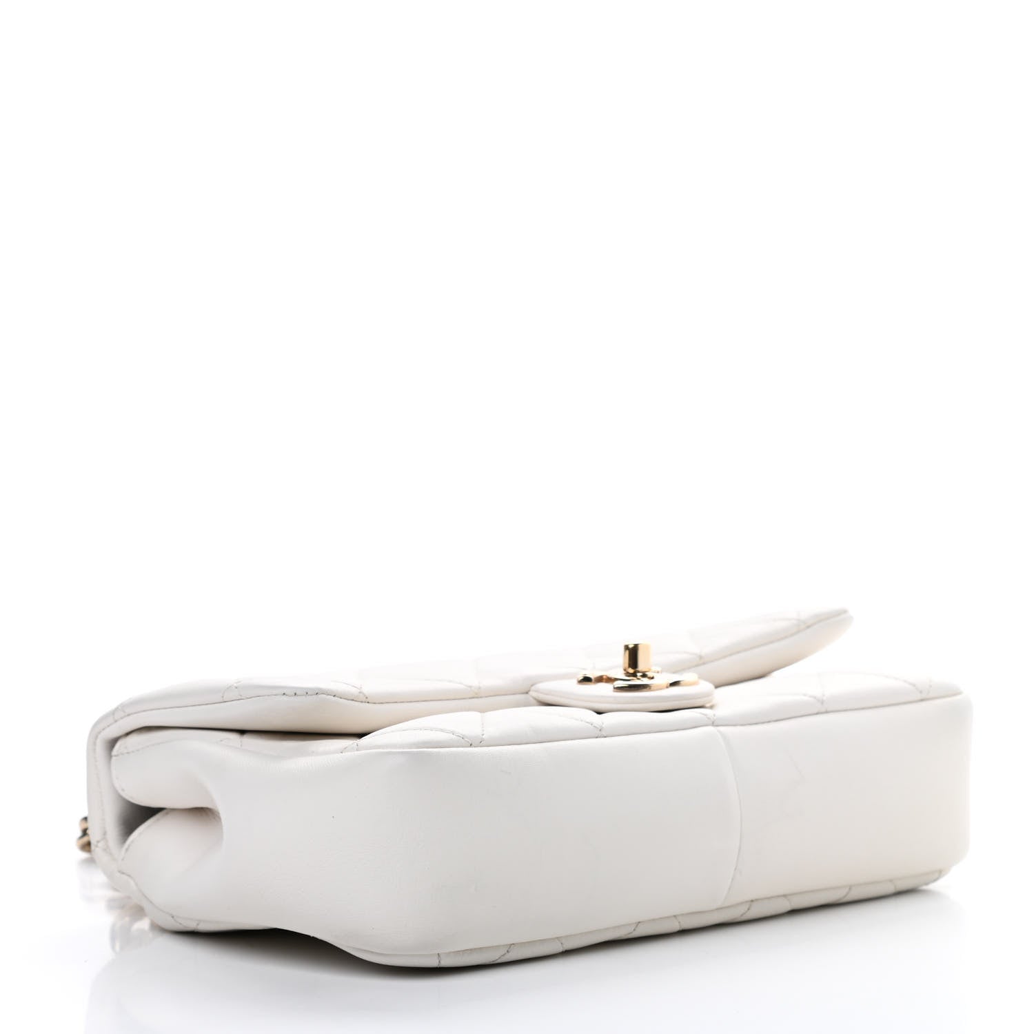 Chanel Lambskin Quilted Resin Bi-Color Chain Flap Bag White 4 of 13