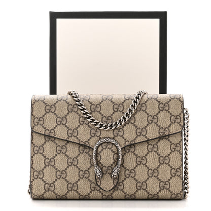 Gucci GG Supreme Monogram Mini Dionysus Chain Wallet Beige Taupe 12 of 12