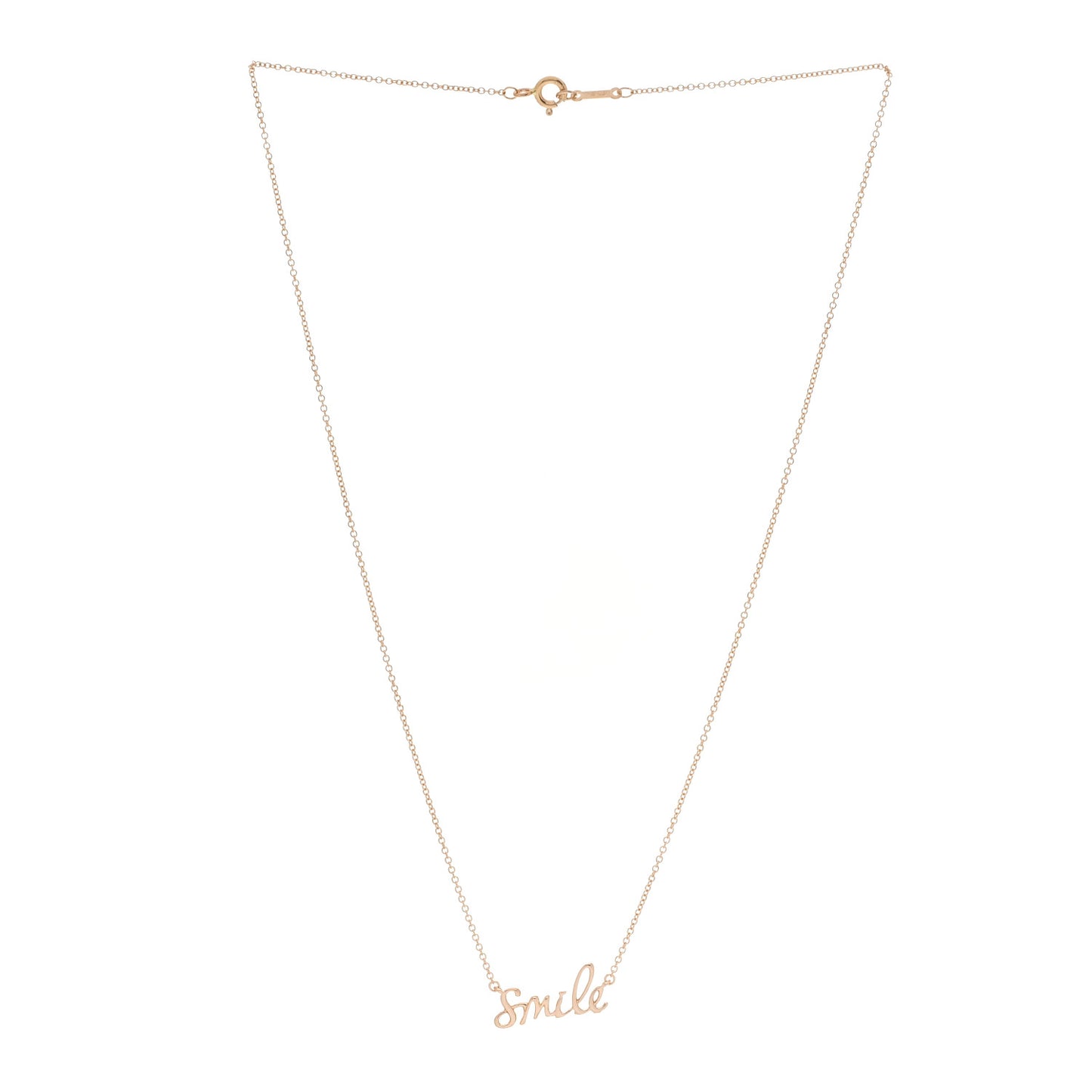 18K Rose Gold Paloma's Graffiti Smile Pendant Necklace