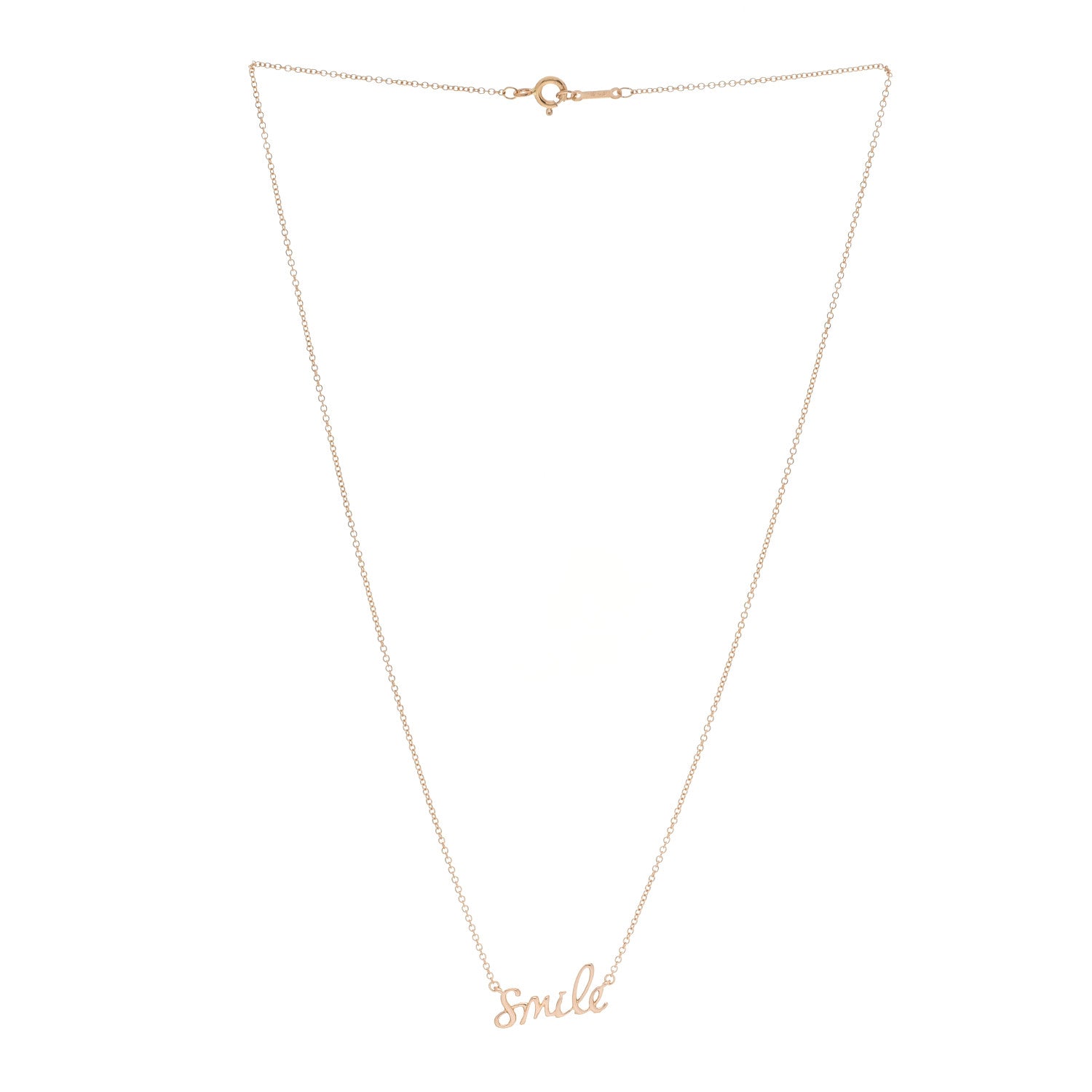 Tiffany 18K Rose Gold Paloma's Graffiti Smile Pendant Necklace 3 of 5