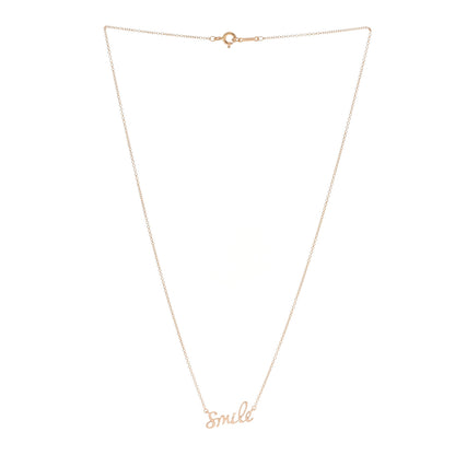 Tiffany 18K Rose Gold Paloma's Graffiti Smile Pendant Necklace 3 of 5