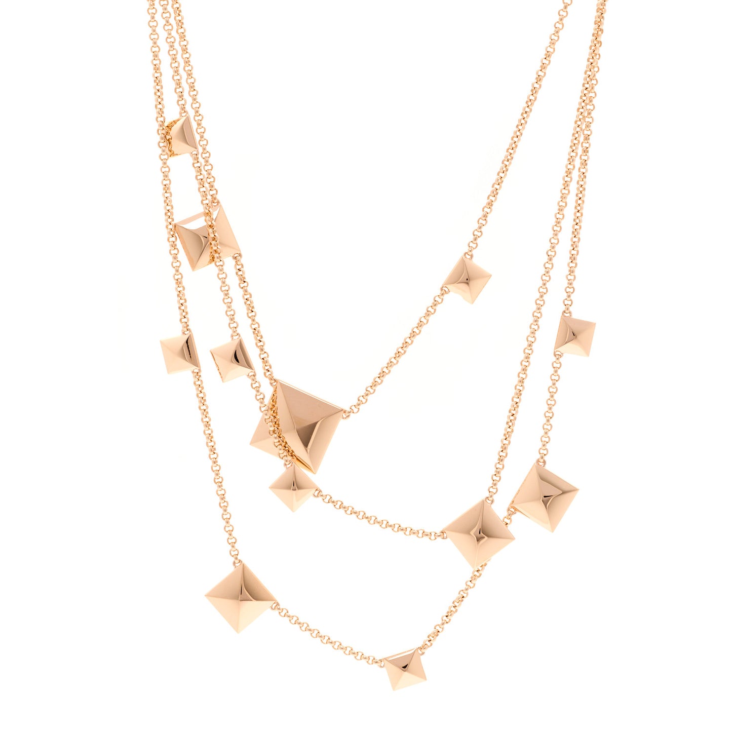 18K Rose Gold Clou d'H Multistrand Necklace