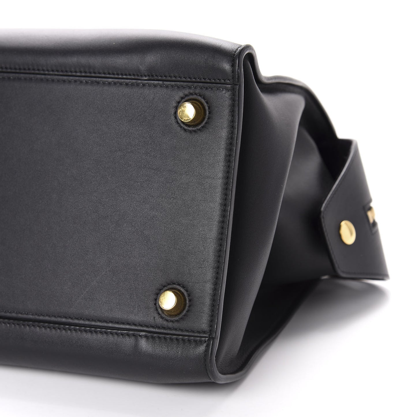 Smooth Calfskin Ring Bag Black