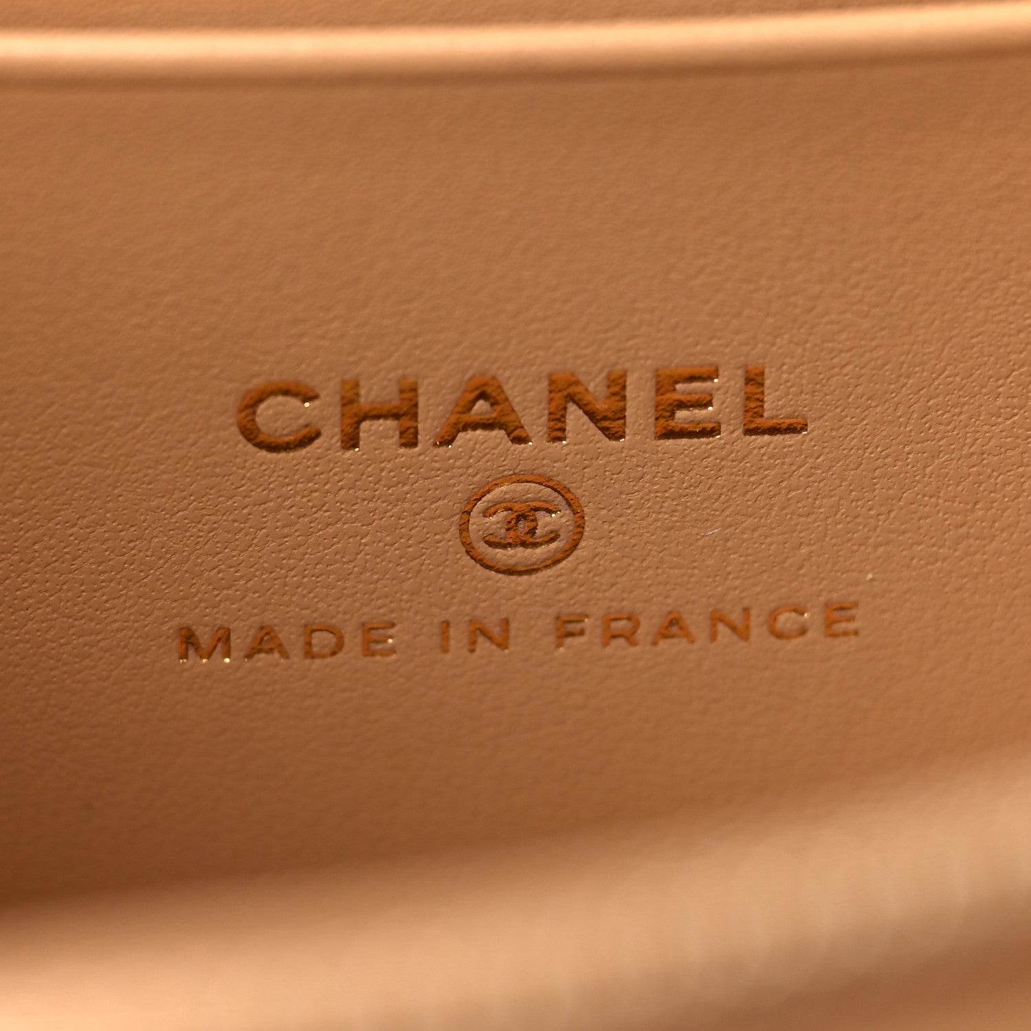 Chanel Lambskin Quilted Pearl Crush Small Vanity Case With Chain Beige 6 of 12