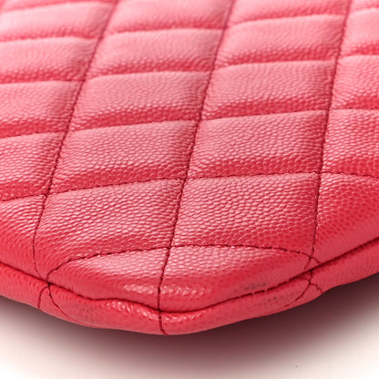 Chanel Caviar Quilted Medium Cosmetic Case Dark Pink 11 of 11