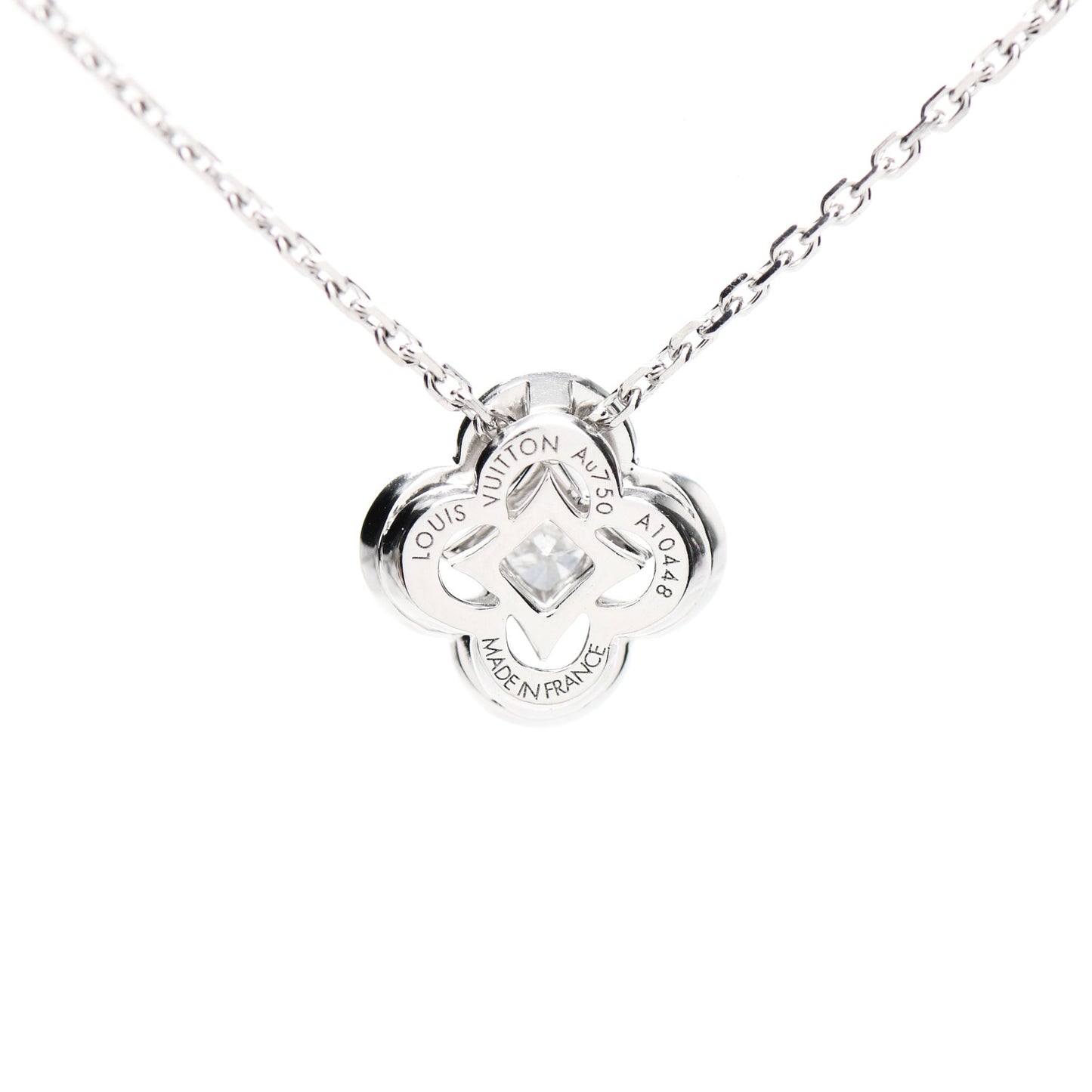 18K White Gold Diamond Les Ardentes Pendant Necklace
