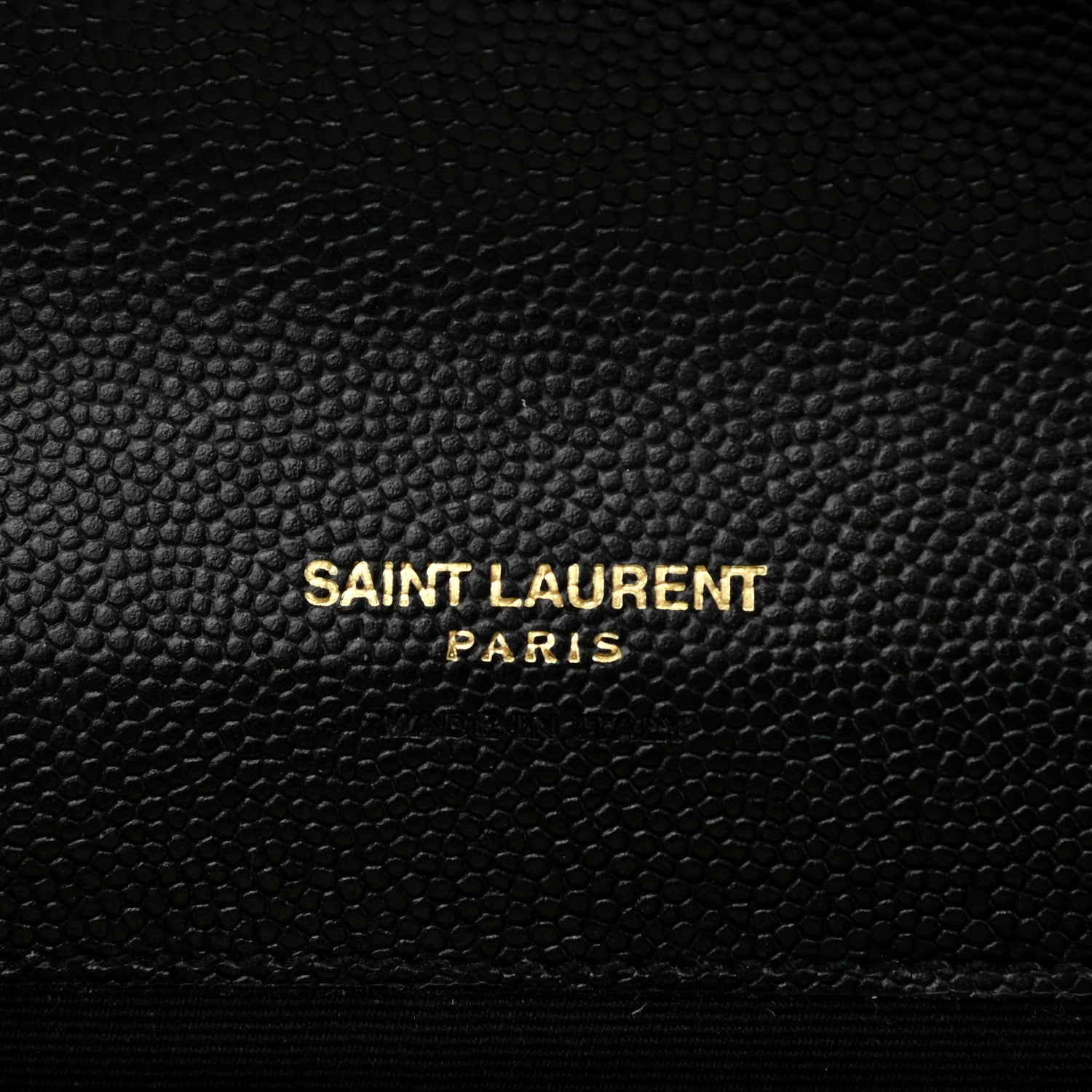 Saint Laurent Grain De Poudre Matelasse Chevron Monogram Envelope Clutch Black 6 of 7