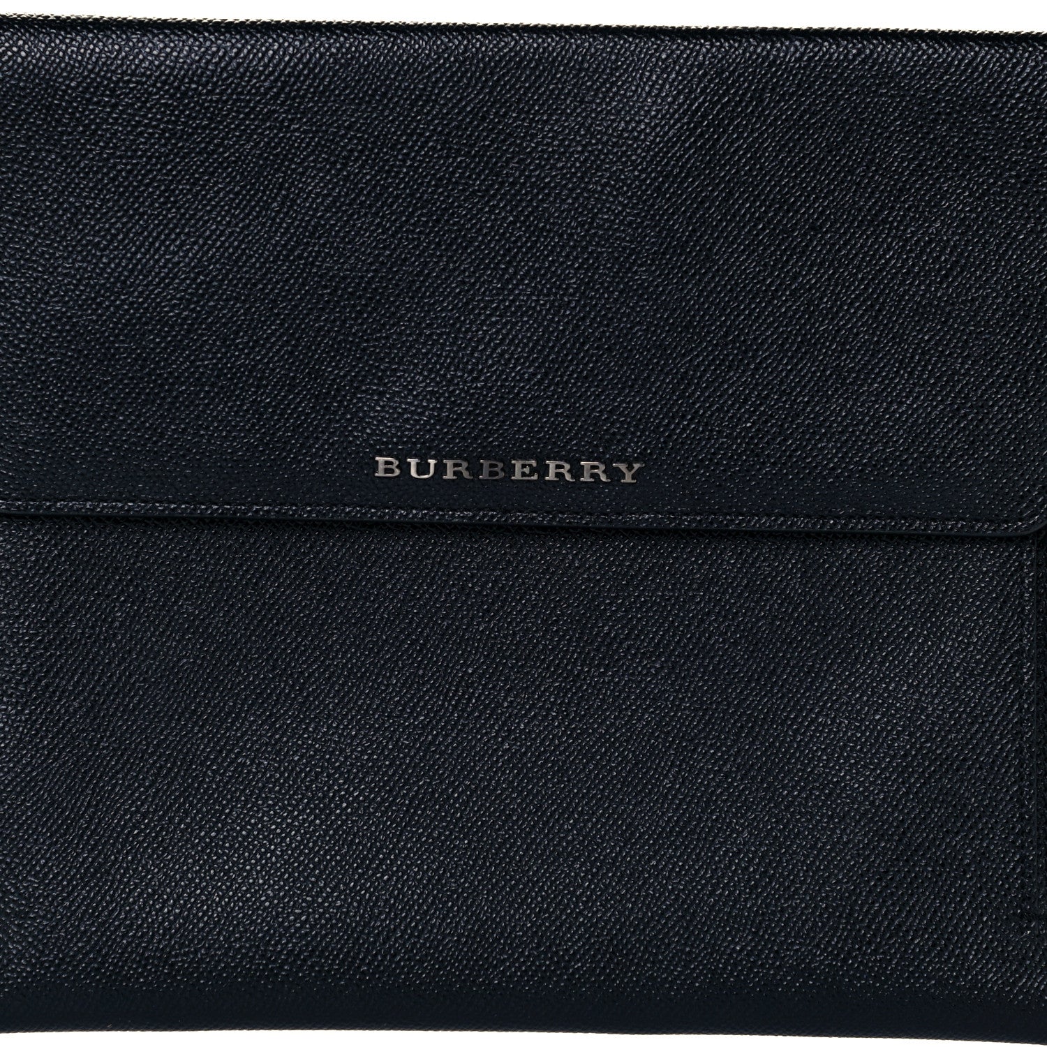 Burberry Grainy Calfskin Flap Pouch Black 8 of 10