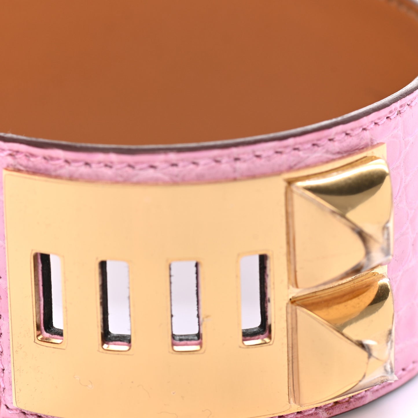 Matte Alligator Collier De Chien CDC Bracelet T2 5P Pink