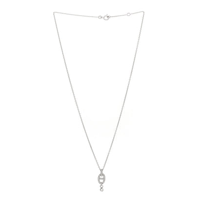 Hermes 18K White Gold Diamond PM Chaine d'Ancre Enchainee Necklace 3 of 5